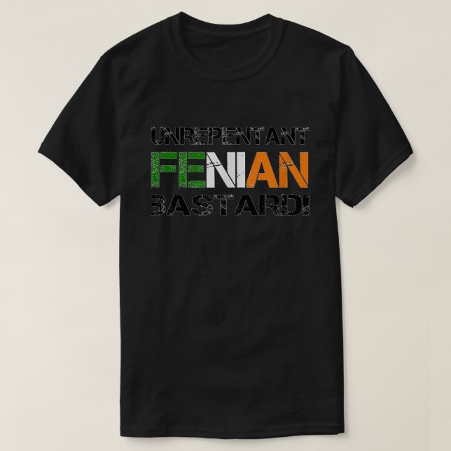 Camiseta Design Republicano Irlandês Fenian Irlandês sem ar (Frente do Design)