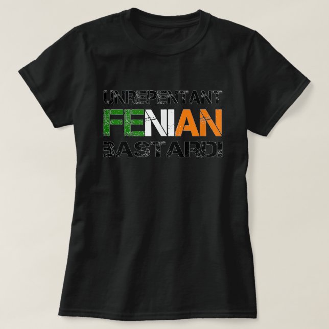 Camiseta Design Republicano Irlandês Fenian Irlandês sem ar (Frente do Design)