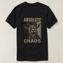 Design Retrô Divertido Bode Gritando Caos Absoluto