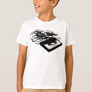 Camiseta design retro do anos 80 - fitas da cassete áudio