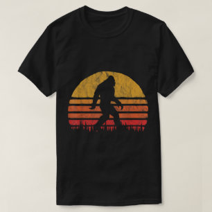 Camiseta Design Retro do Pôr do Sol do Pé Grande