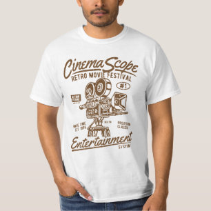 Camiseta Design retro do vintage do festival do filme do