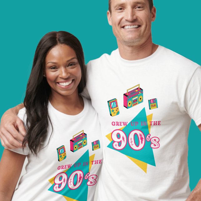 Camiseta design retro gráfico "Cresceu nos anos 90" ('Grew up in the 90's' tshirt
)