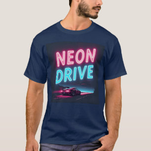 Camiseta Design Retro Synthwave Neon Drive
