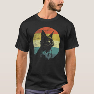 Camiseta Design Retro Vintage de Gato Somali