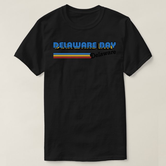 Camiseta Design retroativo do Delaware Bay Delaware (Frente do Design)