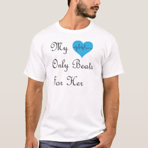 Camiseta Design Romântico de Amor e Coração