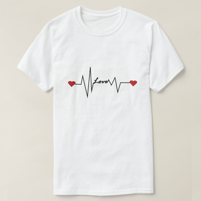 Camiseta Design Romântico e Minimalista (Frente do Design)