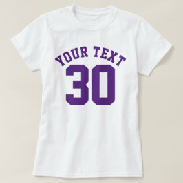 Camiseta Design roxo branco & escuro do jérsei dos esportes
