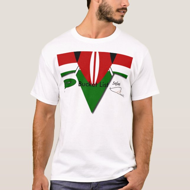 Camiseta Design Safari de Sinalizador Queniano (Frente)