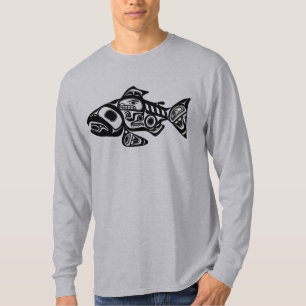 Camiseta Design Salmon do nativo americano