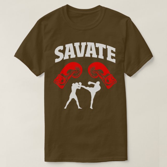 Camiseta Design Savate Boxing Kick MMA in a box (Frente do Design)