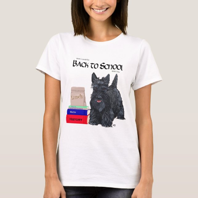 Camiseta Design sazonal de outono do terrier escocês (Frente)