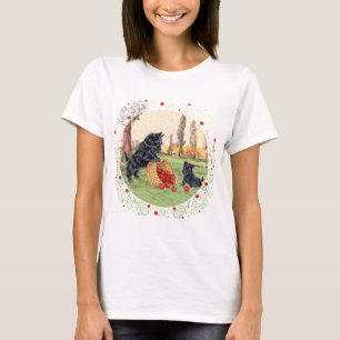 Camiseta Design sazonal de outono para Terrier Escocês