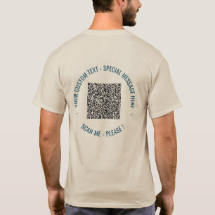 Camiseta Design seu próprio código QR e T-Shirt personaliza