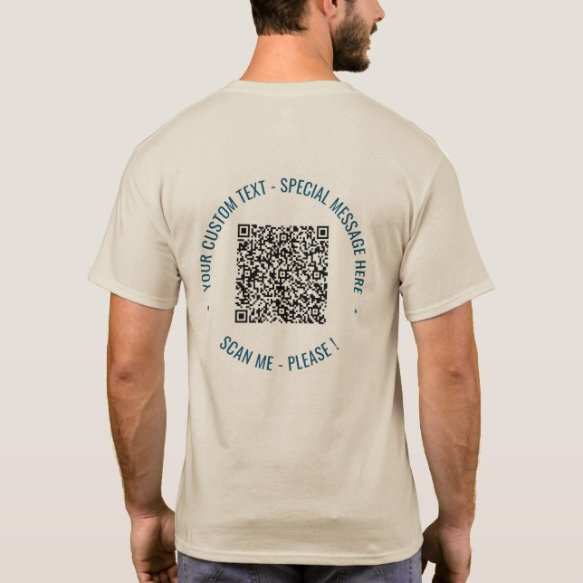 Camiseta Design seu próprio código QR e T-Shirt personaliza (Verso)