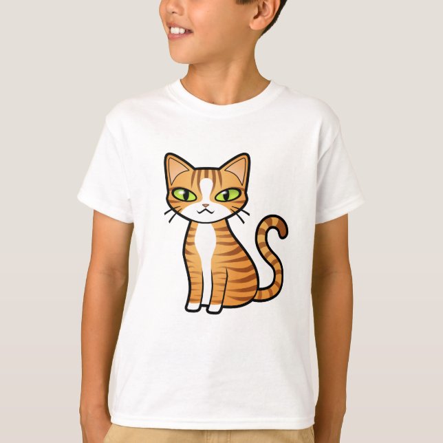 Camiseta Design Seu Próprio Gato De Cartoon (Frente)