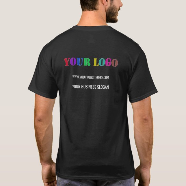 Camiseta Design Seu Próprio Logotipo Personalizado Texto Co (Verso)