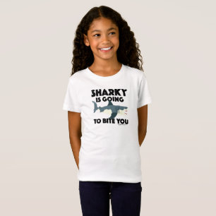 Camiseta Design Sharky Vai Morder Você - J de Meninas Fino