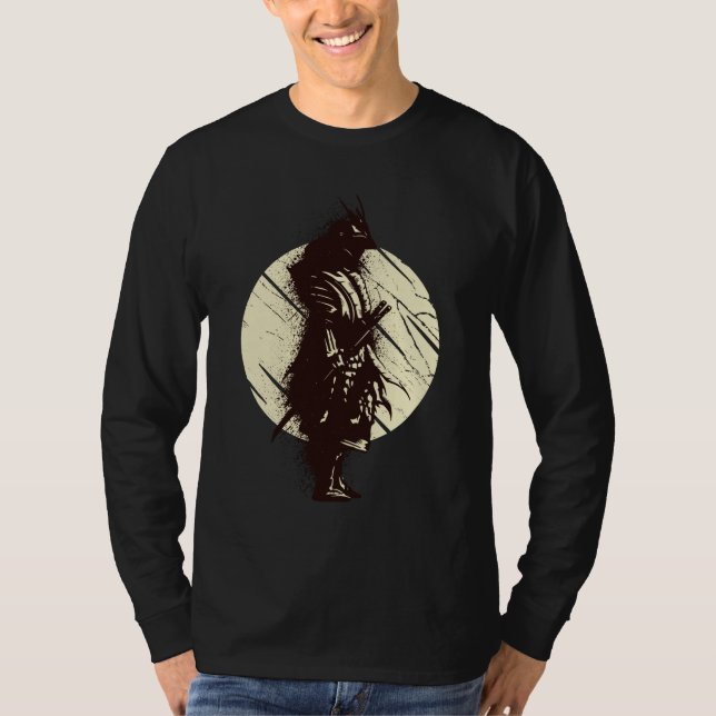 Camiseta Design Silhouette do Guerreiro Super Samurai (Frente)