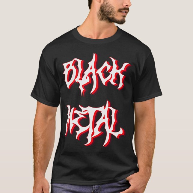 Camiseta Design Simples de Black Metal (Frente)