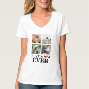 Camiseta Design Simples de Grade de Fotos Personalizável
