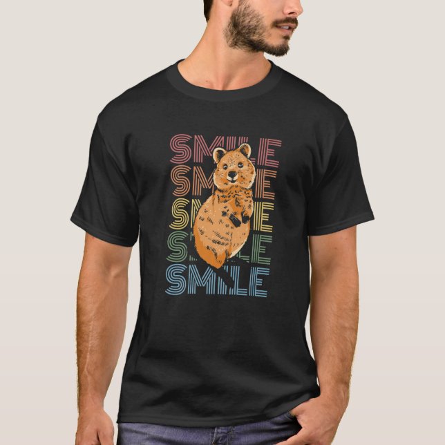 Camiseta Design SMILE Para Um Ventilador Quokka (Frente)