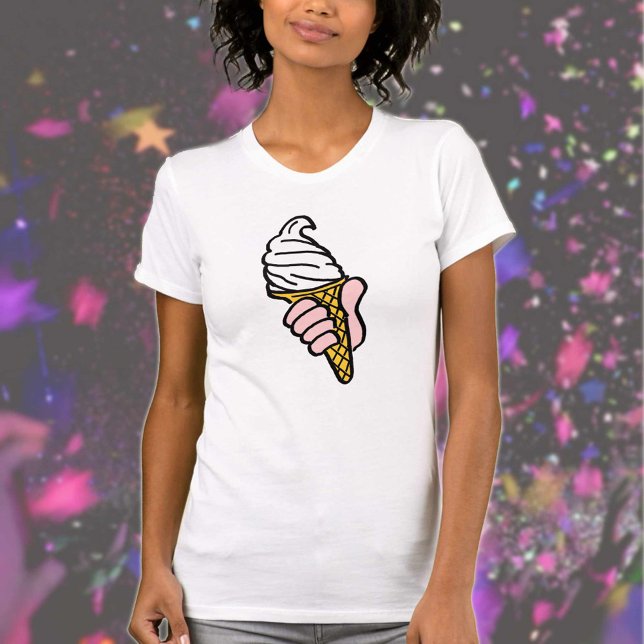Camiseta Design sorvete com Sorvete Cone ou Cornet (Criador carregado)