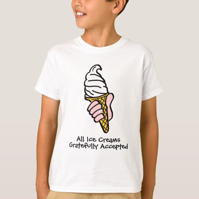 Camiseta Design sorvete com Sorvete Cone ou Cornet (Frente)
