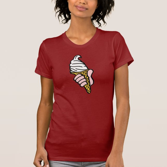 Camiseta Design sorvete com Sorvete Cone ou Cornet (Frente)
