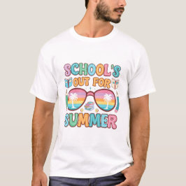 Camiseta Design Sunset Colorida "School's Out"