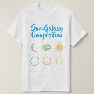 Camiseta Design surpreendente da combinação Sun Galaxy