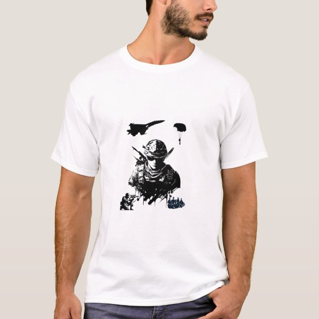 Camiseta design swat para homens   (Frente)