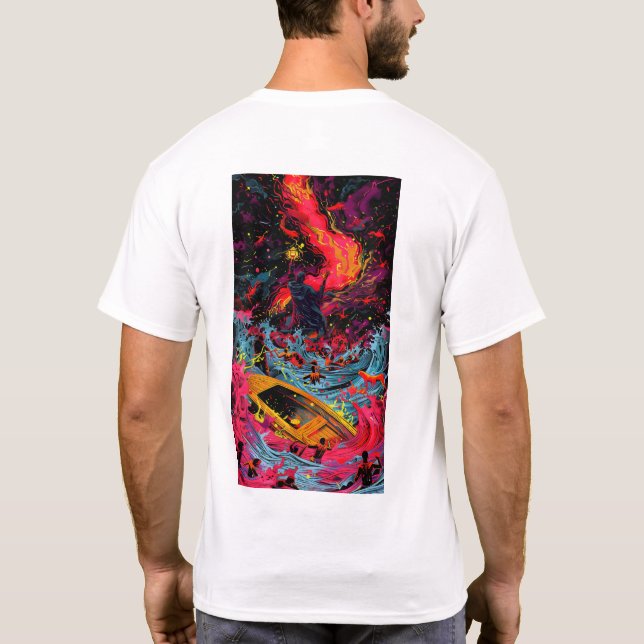 Camiseta Design T-Shirt com casco simples - Adventur náutic (Verso)