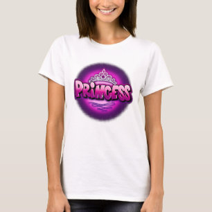Camiseta Design T-Shirt da princesa de escova personalizada
