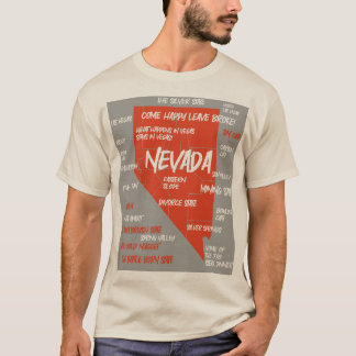 Camiseta Design T-Shirt do mapa de Nevada