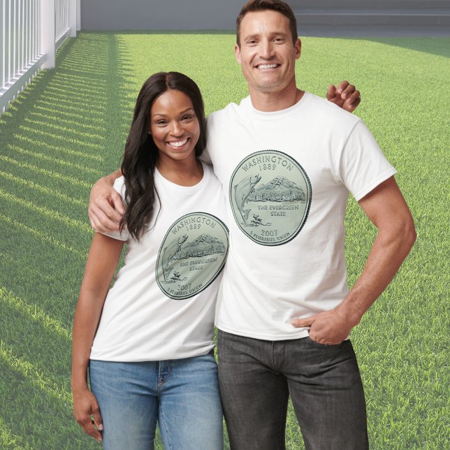 Camiseta Design T-Shirt do Quarto Estado de Washington (Criador carregado)