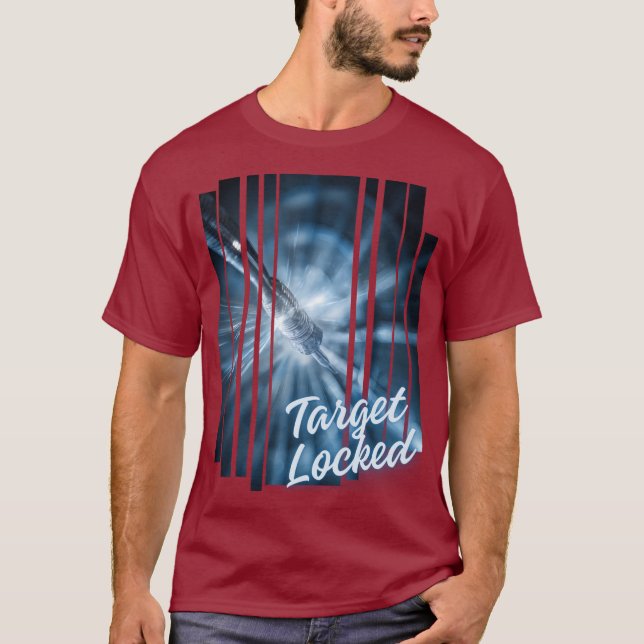Camiseta Design Target Locked bleu visuel puissant et focus (Frente)