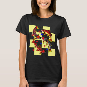 Camiseta Design Texturizado de Peixes Coloridos