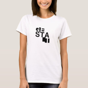 Camiseta Design tipográfico do t-shirt da forma (preto)