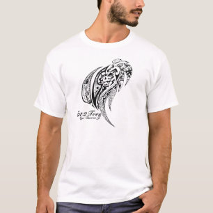 Camiseta Design tribal do leão por Tat2Tees