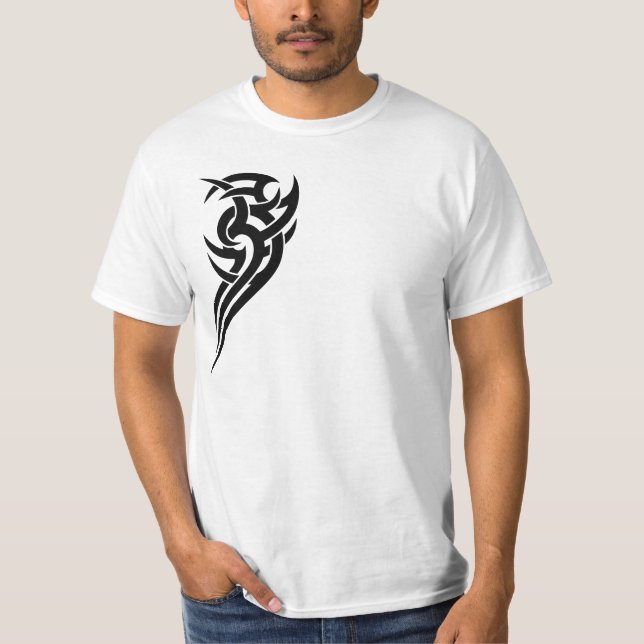 Camiseta Design tribal preto 5 da caixa de 2 partes (Frente)