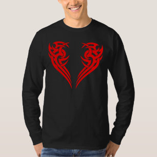 Camiseta Design tribal vermelho 5 da caixa de 2 partes