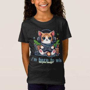 Camiseta Design único de um gato bonito brincando com um jo
