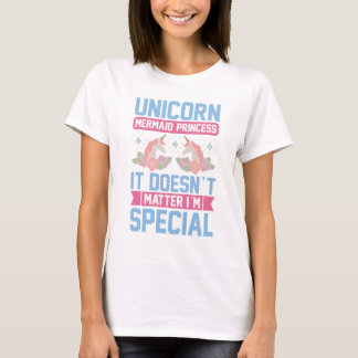 Camiseta Design Unicorn Sereia Princesa Não Importa