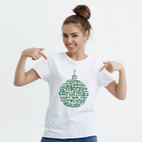 Design Verde da Bola de Árvore de Natal Feliz