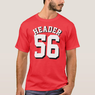 Camiseta Design vermelho & branco do jérsei dos esportes