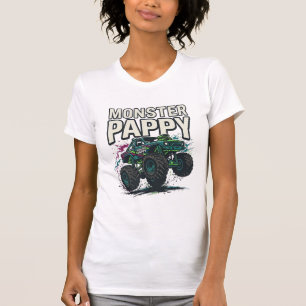 Camiseta Design Vetorial Vintage Caminhão Monstro Pappy Mon