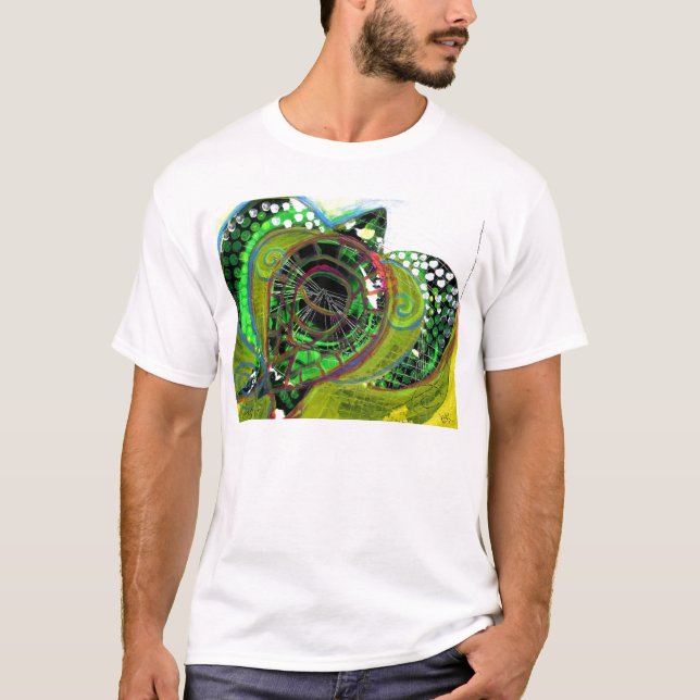 Camiseta Design Vinnyfish do T da arte abstracta da (Frente)