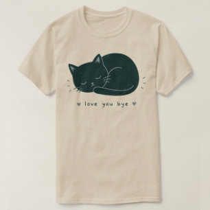 Camiseta Design Vintage de Gato Aconchegante Minimalista